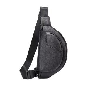 Noblag Koda Best Black Sling Waist Belt Bag Soft Leather For Men & Women